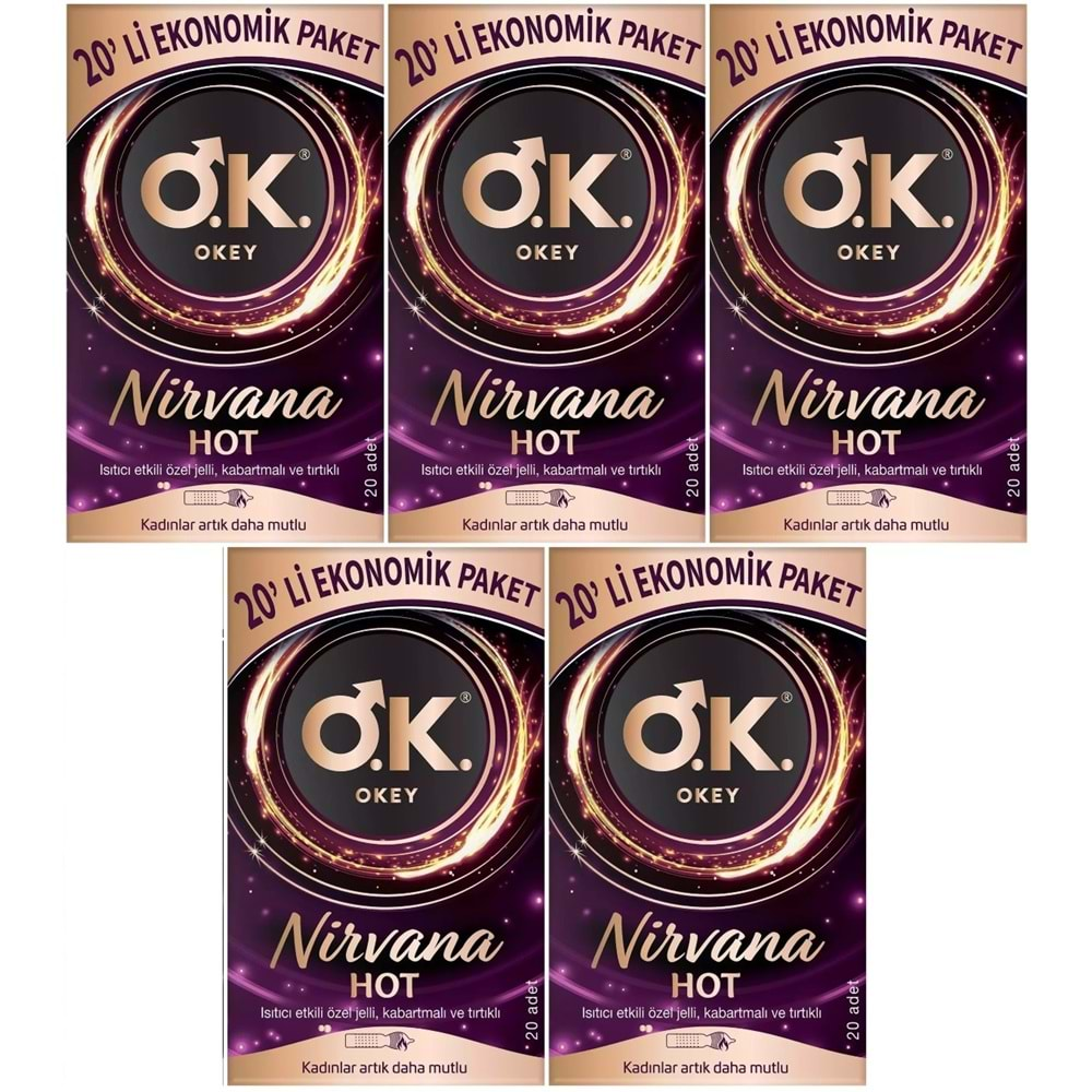 Okey Prezervatif 100 Adet Nirvana Ekonomik Pk (5PK*20)