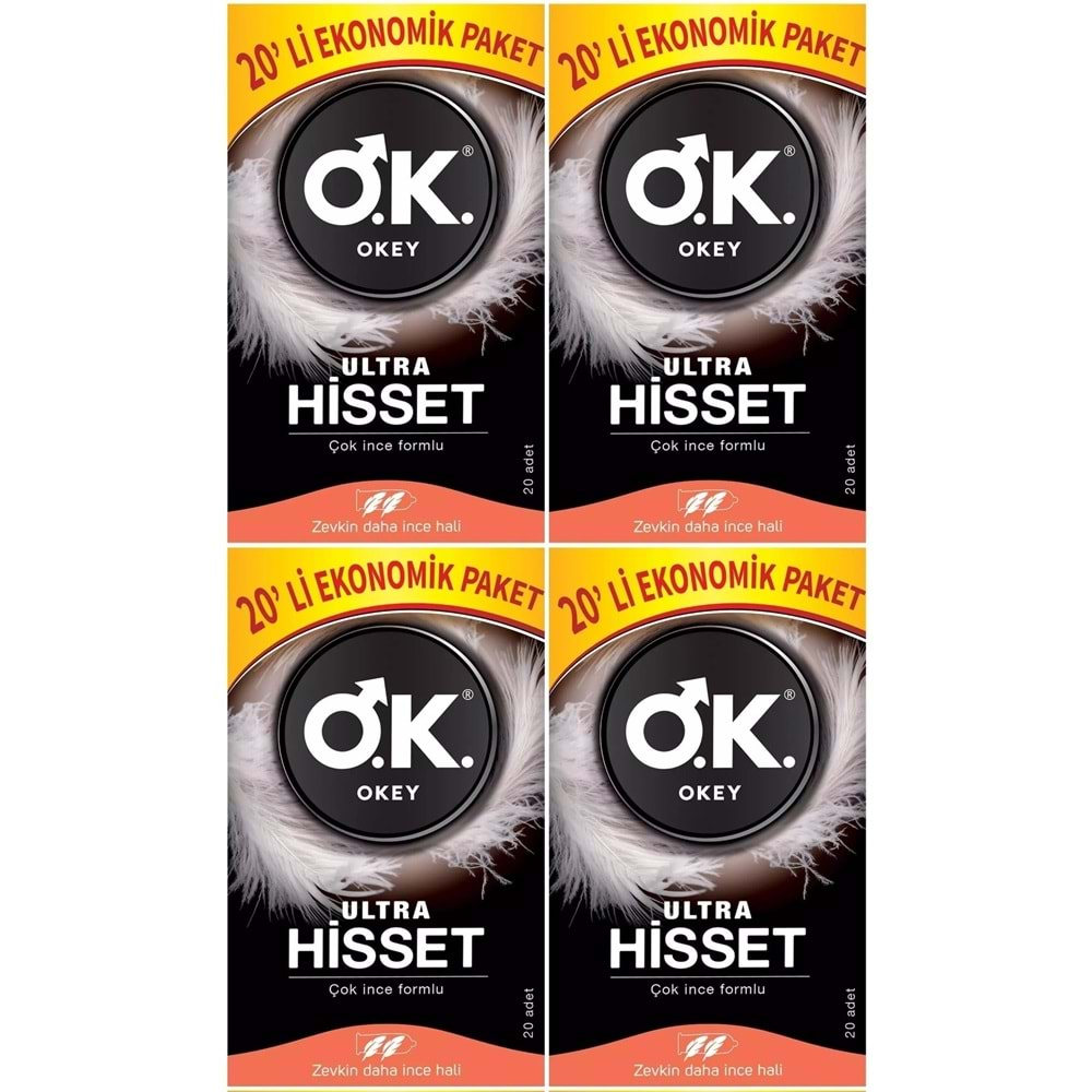 Okey Prezervatif 80 Adet Ultra Hisset Ekonomik Pk (4PK*20)