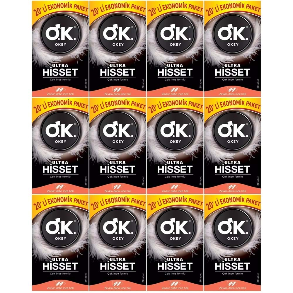 Okey Prezervatif 240 Adet Ultra Hisset Ekonomik Pk (12PK*20)