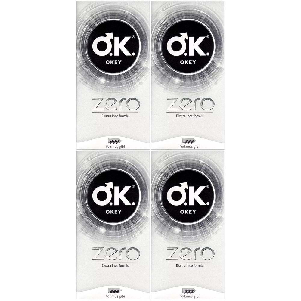 Okey Prezervatif 40 Adet Zero (Ekstra İnce Formlu) (4 Lü Set)