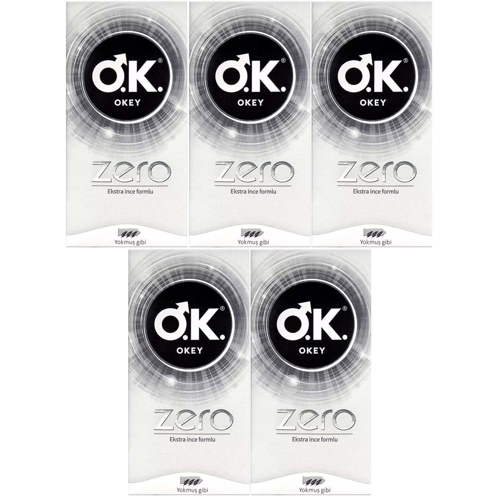 Okey Prezervatif 50 Adet Zero (Ekstra İnce Formlu) (5PK*10)