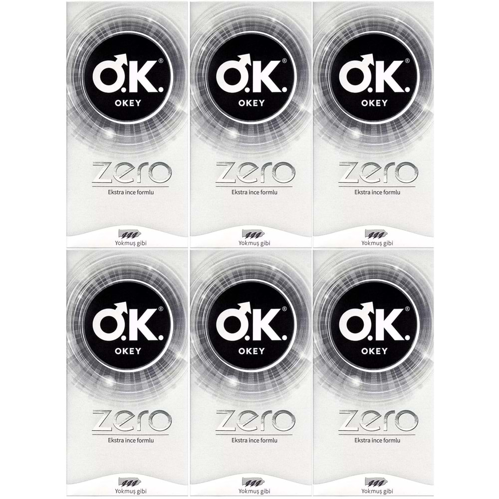 Okey Prezervatif 60 Adet Zero (Ekstra İnce Formlu) (6PK*10)