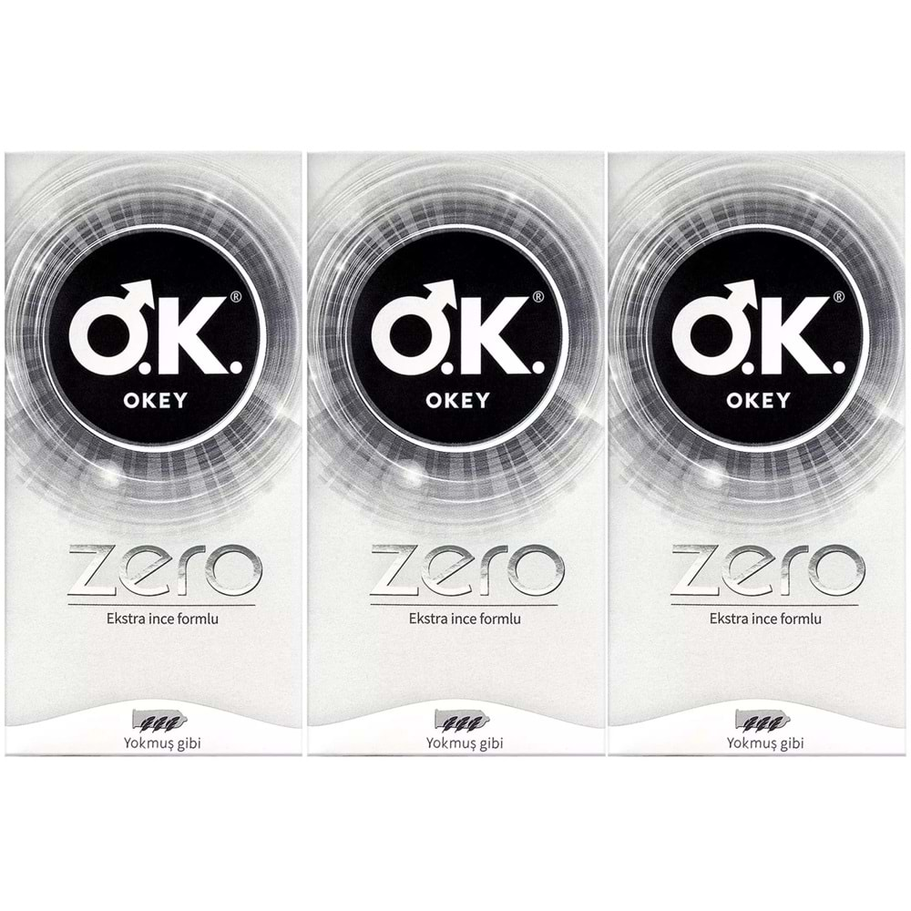 Okey Prezervatif 60 Adet Zero (Ekstra İnce Formlu) Ekonomik Pk (3PK*20)