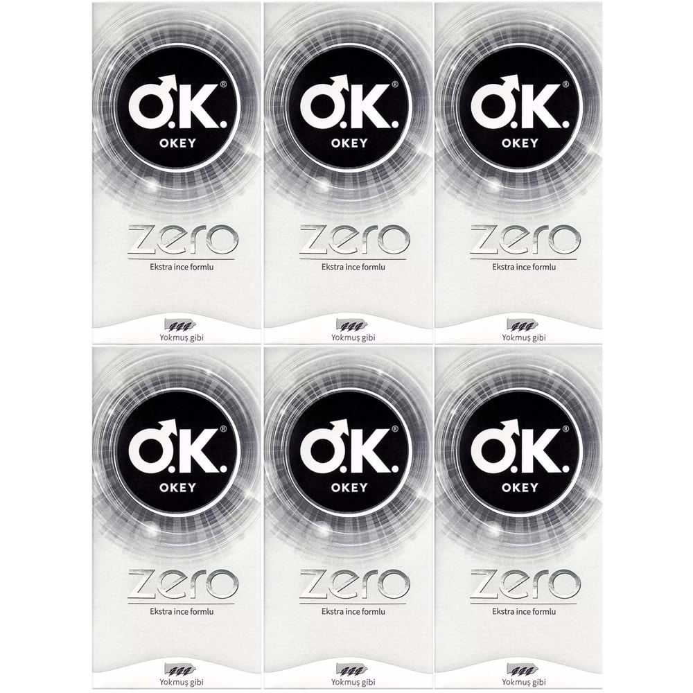 Okey Prezervatif 120 Adet Zero (Ekstra İnce Formlu) Ekonomik Pk (6 Lı Set)