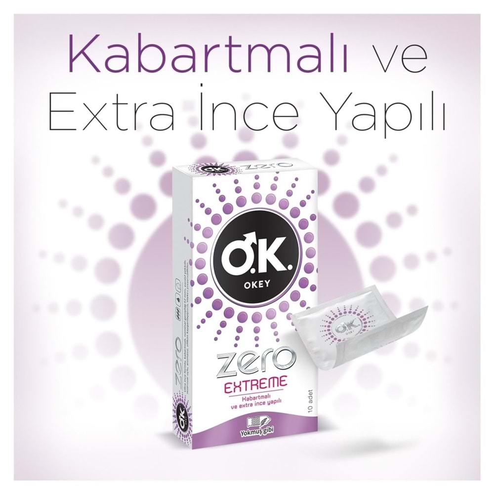 Okey Prezervatif 60 Adet Zero Extreme Ekonomik Pk (3 Lü Set)