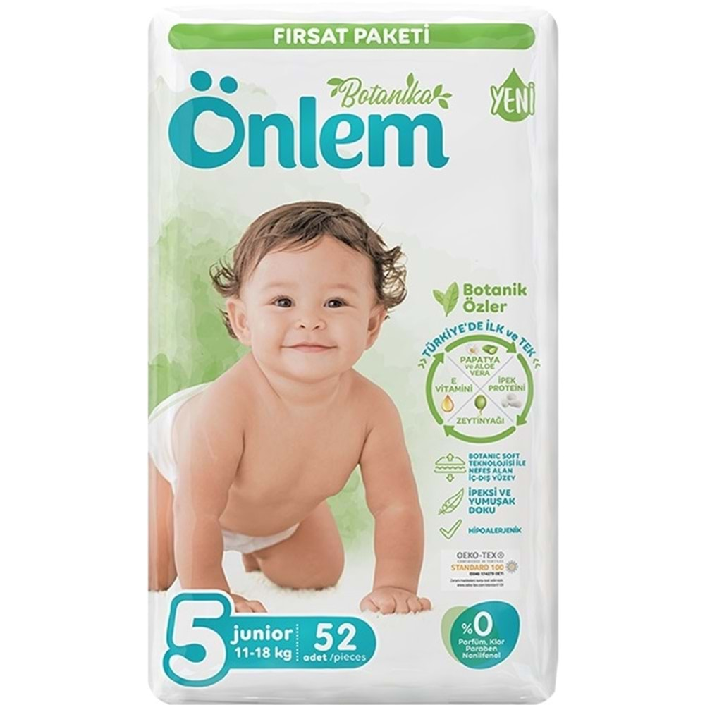 Önlem Bebek Bezi Botanika Beden:5 (11-18KG) Junior 208 Adet Avantaj Fırsat Pk