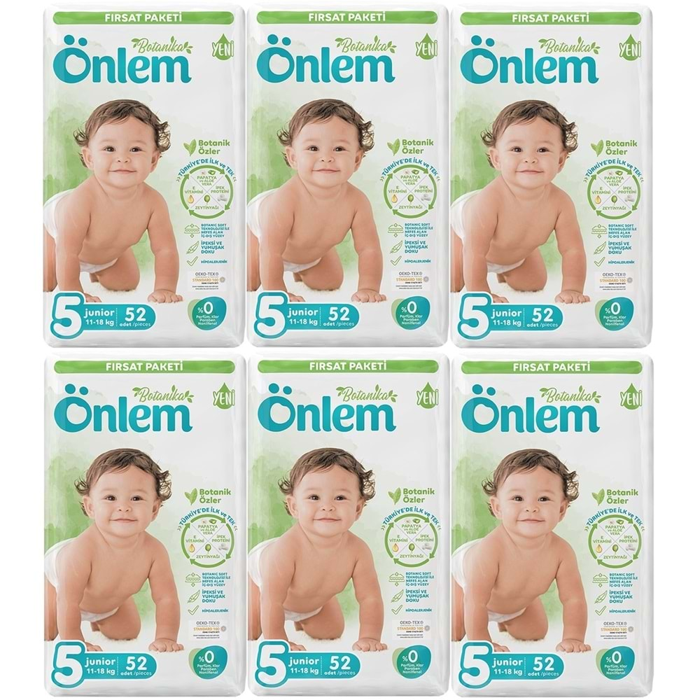 Önlem Bebek Bezi Botanika Beden:5 (11-18KG) Junior 312 Adet Ekstra Fırsat Pk