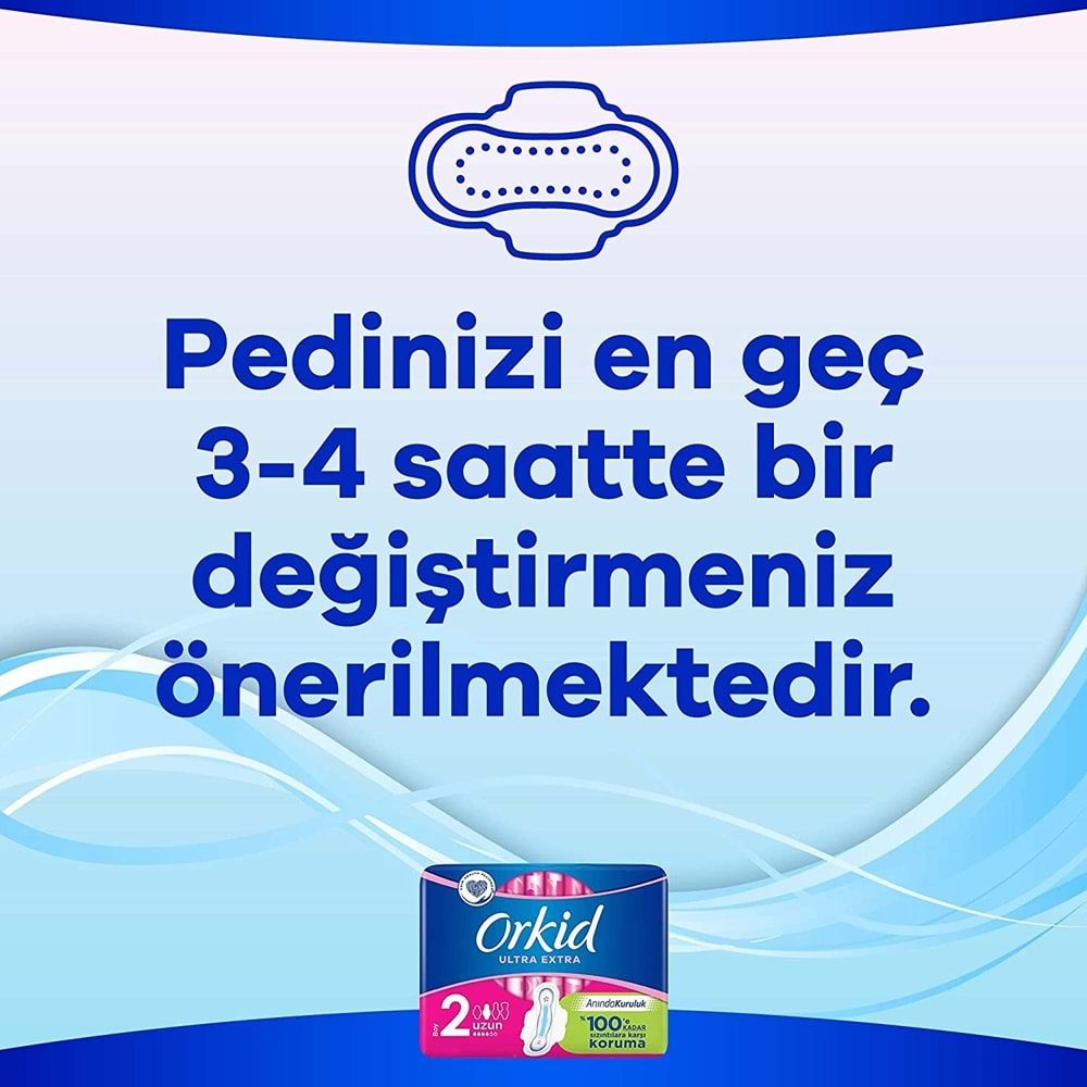 Orkid Hijyenik Ped Ultra Extra Koruma Uzun 14 Adet (2PK*7)