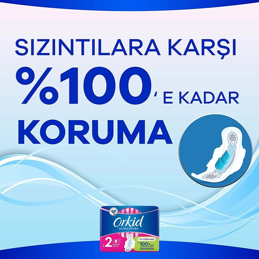 Orkid Hijyenik Ped Ultra Extra Koruma Uzun 28 Adet (4PK*7)