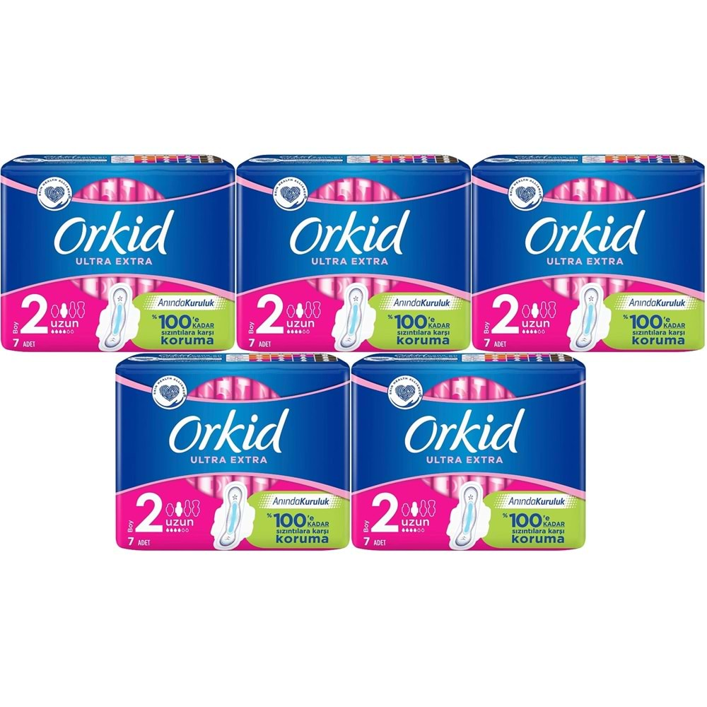 Orkid Hijyenik Ped Ultra Extra Koruma Uzun 35 Adet (5PK*7)