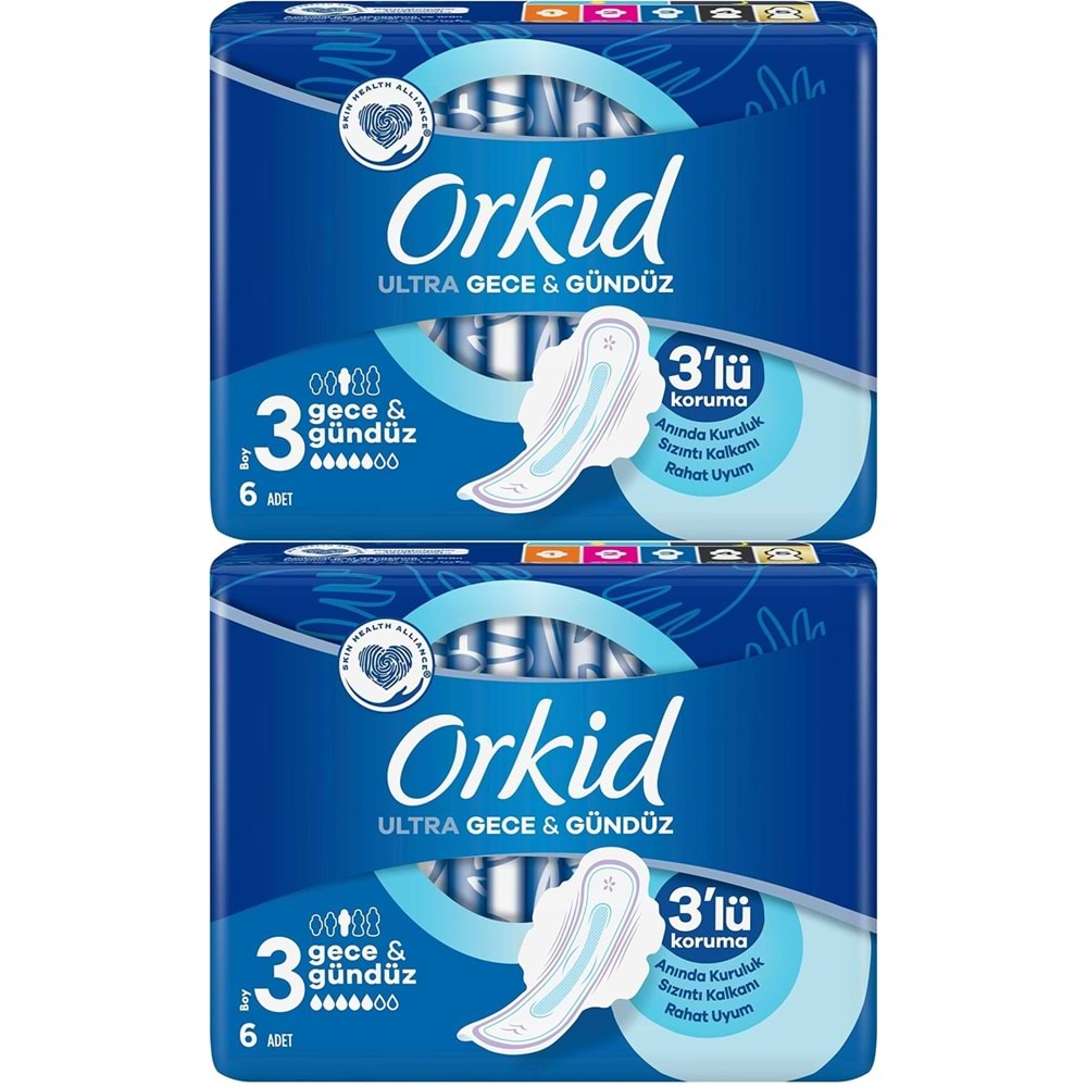 Orkid Hijyenik Ped Ultra Extra Gece&Gündüz 12 Adet (2PK*6)