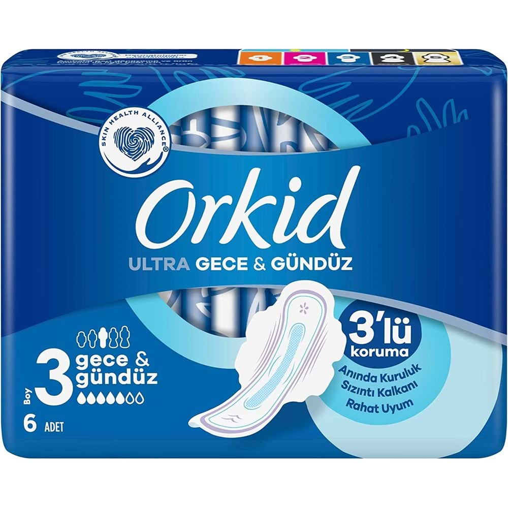 Orkid Hijyenik Ped Ultra Extra Gece&Gündüz 18 Adet (3PK*6)