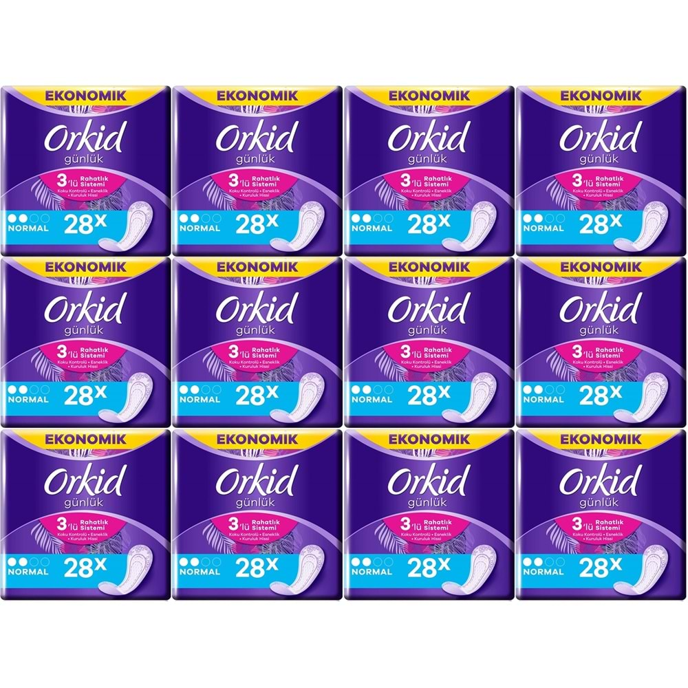 Orkid Günlük Ped Günlük Koruma Normal 336 Adet Ekonomik Paket (Tekli Paketlerde) (12PK*28)