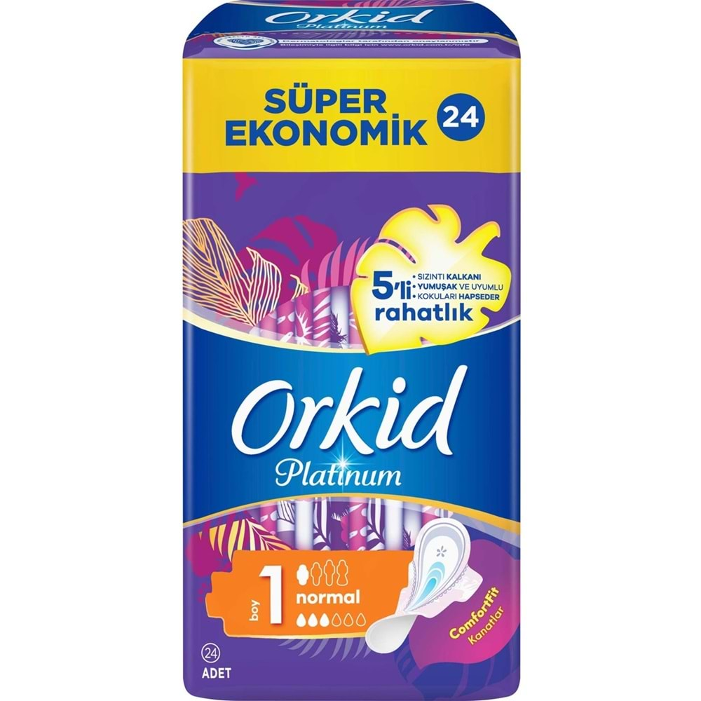 Orkid Platinum Hijyenik Ped Normal 72 Adet (3PK*24) Süper Ekonomik Pk