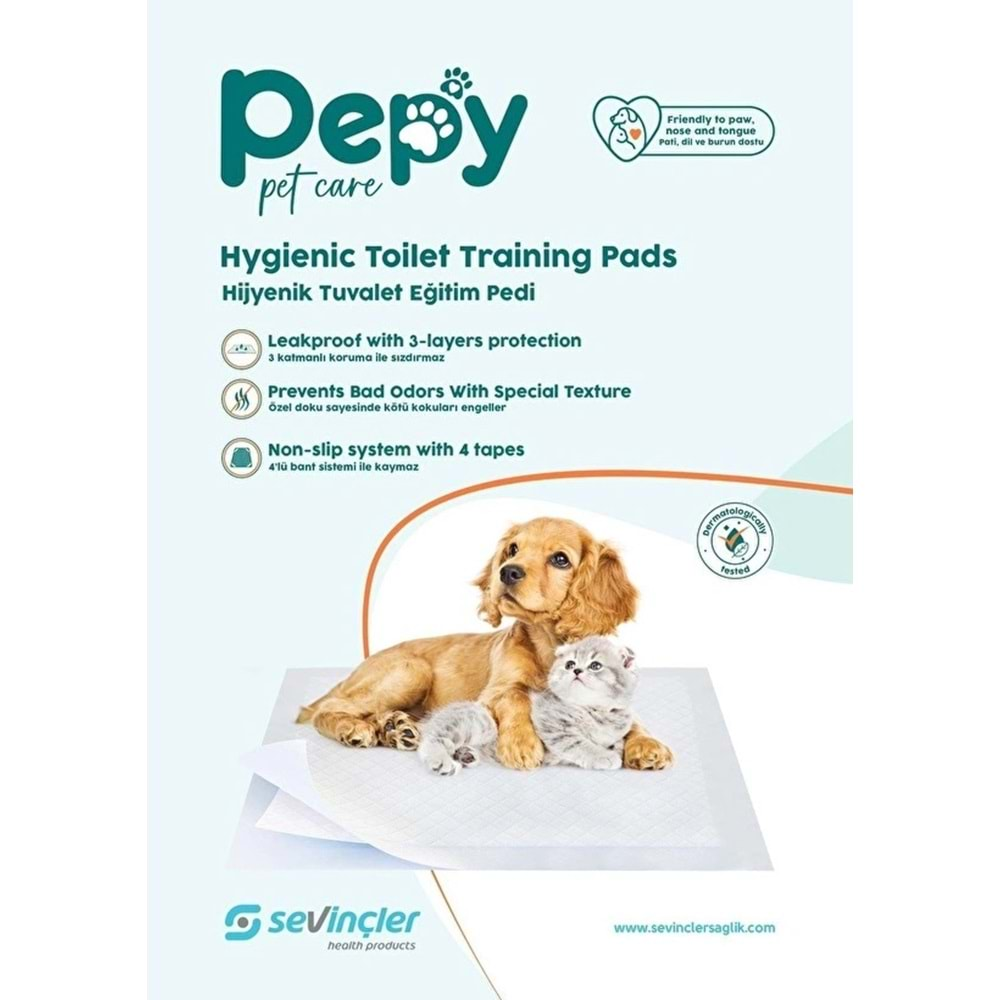 Pepy Evcil Hayvan Tuvalet Eğitim Pedi 60*90CM 240 Adet (8PK*30)