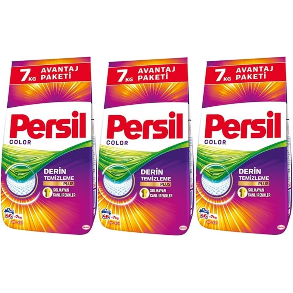 Persil Matik Toz Çamaşır Deterjanı 21KG Color/Renkli (138 Yıkama) (3PK*7KG)