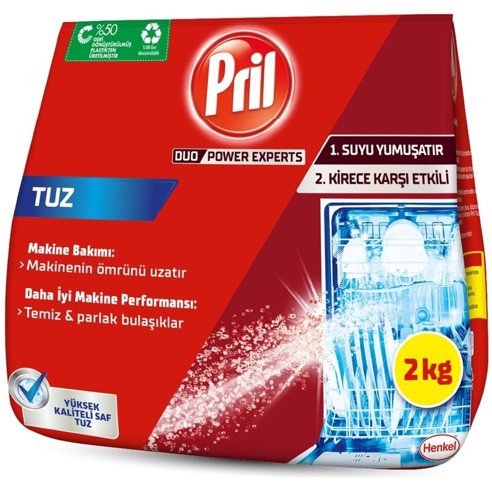 Pril Bulaşık Makinesi Tuzu 4KG (2PK*2KG)