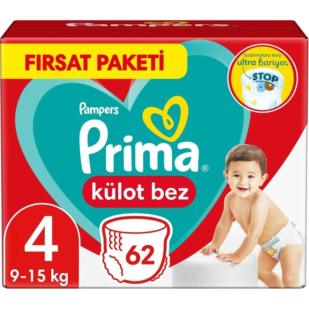 Prima Külot Bebek Bezi Beden:4 (9-15Kg) Maxi 310 Adet Mega Fırsat Pk