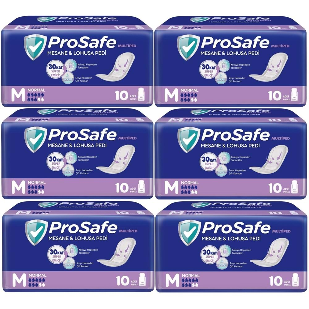 Prosafe Mesane & Lohusa Pedi M-Orta Normal 60 Adet (6PK*10)