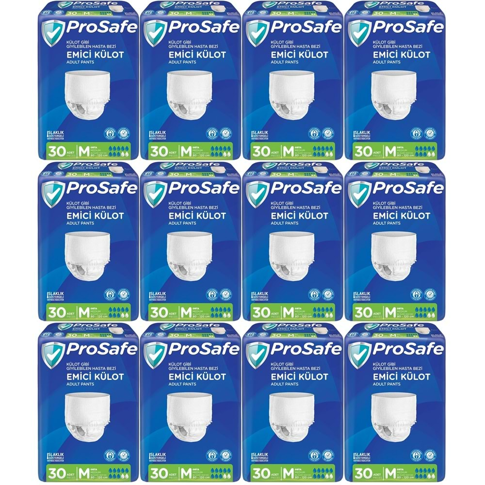 Prosafe Emici Külot Hasta Bezi Orta-Medium 360 Adet (12PK*30)