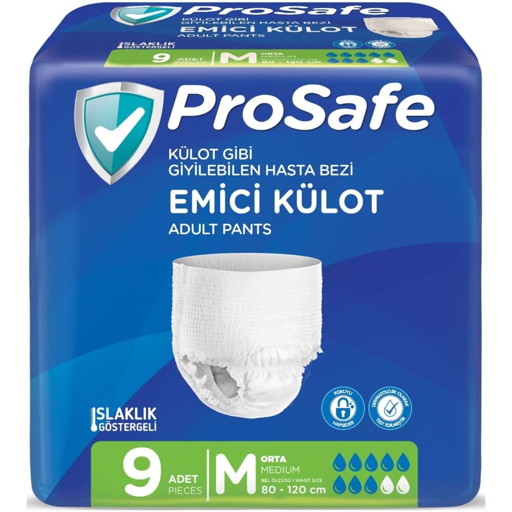 Prosafe Emici Külot Hasta Bezi Orta-Medium 27 Adet (3PK*9)