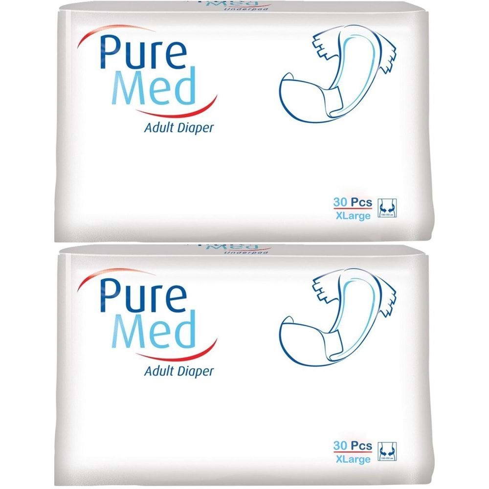 Puremed Hasta Bezi Bel Bantlı Tekstil Yüzey XL Extra Large 60 Adet (2PK*30)