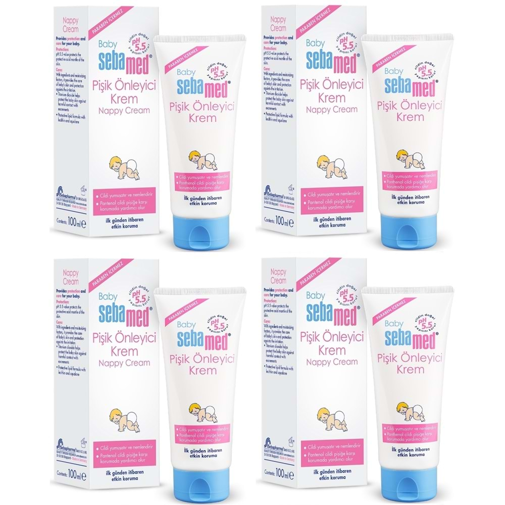 Sebamed Bebek Pişik Önleyici Krem 100ML (4 Lü Set)