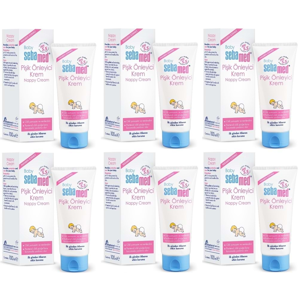 Sebamed Bebek Pişik Önleyici Krem 100ML (6 Lı Set)