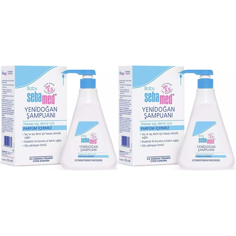 Sebamed Bebek Şampuanı 500ML Pompalı (Yenidoğanlar İçin) (2 Li Set)