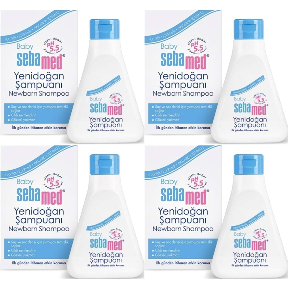 Sebamed Bebek Şampuanı 250ML Yeni Doğan (4 Lü Set)