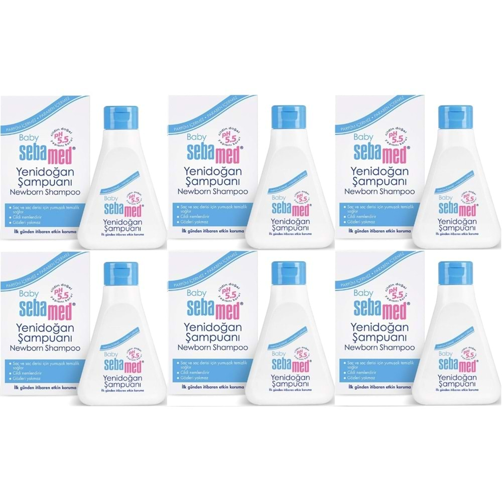 Sebamed Bebek Şampuanı 250ML Yeni Doğan (6 Lı Set)