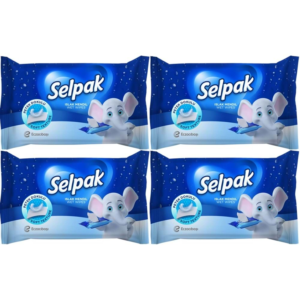 Selpak Islak Cep Mendil 10 Yaprak Klasik (4 Lü Set)