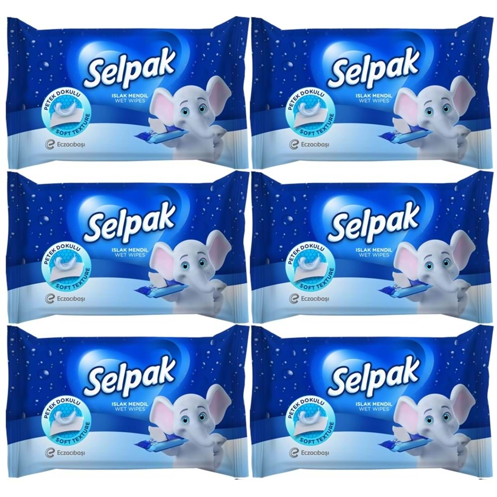 Selpak Islak Cep Mendil 10 Yaprak Klasik (6 Lı Set)