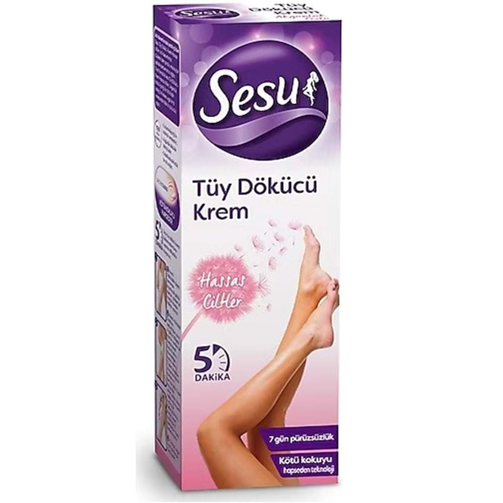 Sesu Tüy Dökücü Krem 40ML Hassas Ciltler (9 Lu Set)