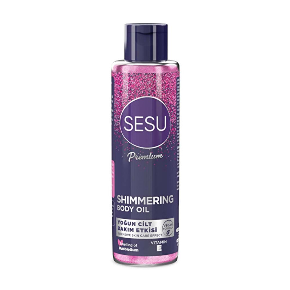 Sesu Simli Cilt Bakım Yağı 150ML (Shımmering Body Oıl) (3 Lü Set)