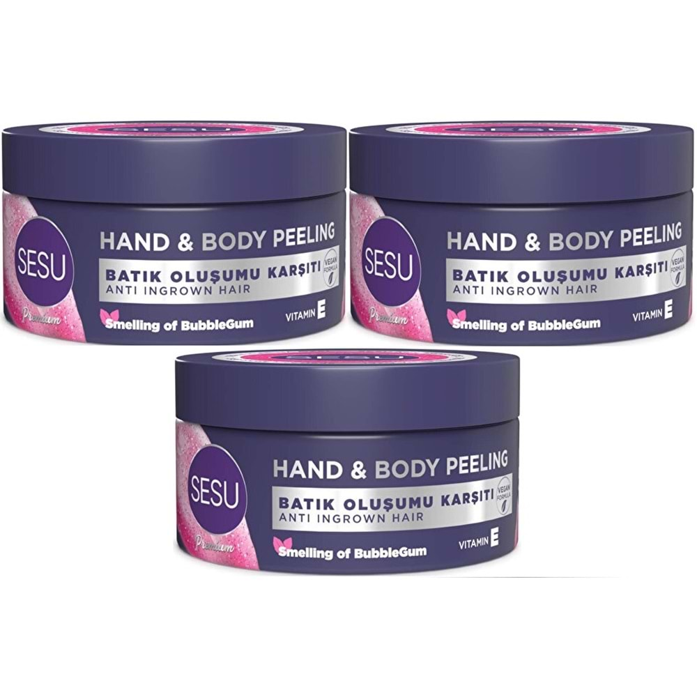 Sesu Vücut Peelingi 250ML (Hand & Body Peelıbg) (3 Lü Set)