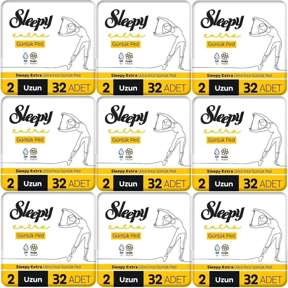 Sleepy Extra Günlük Ped Uzun 288 Adet Standart Pk (9PK*32)