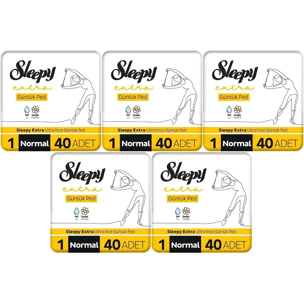 Sleepy Extra Günlük Ped Normal 200 Adet Mega Pk (5PK*40)