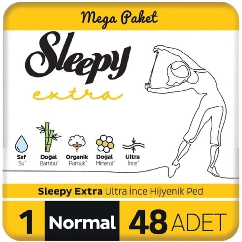 Sleepy Extra Hijyenik Ped Normal 144 Adet Mega Pk (3PK*48)