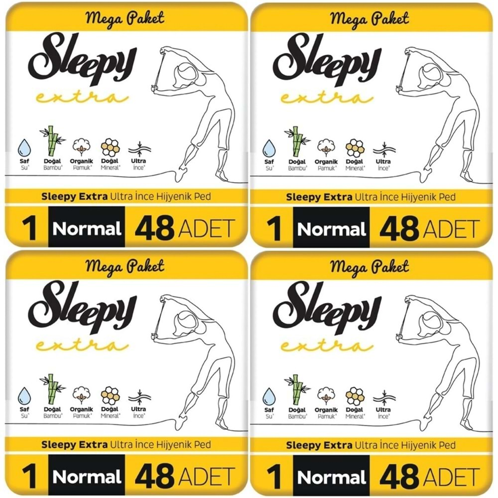 Sleepy Extra Hijyenik Ped Normal 192 Adet Mega Pk (4PK*48)