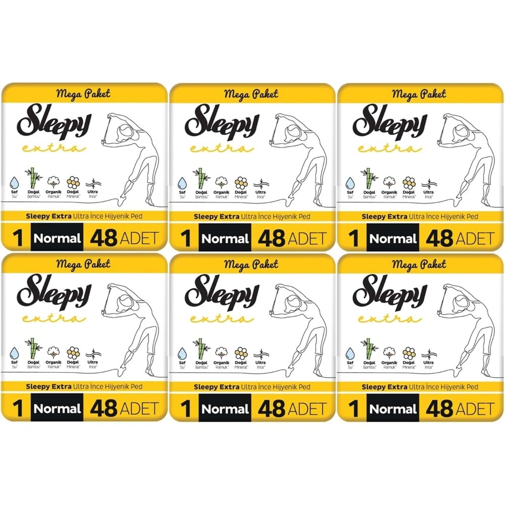 Sleepy Extra Hijyenik Ped Normal 288 Adet Mega Pk (6PK*48)