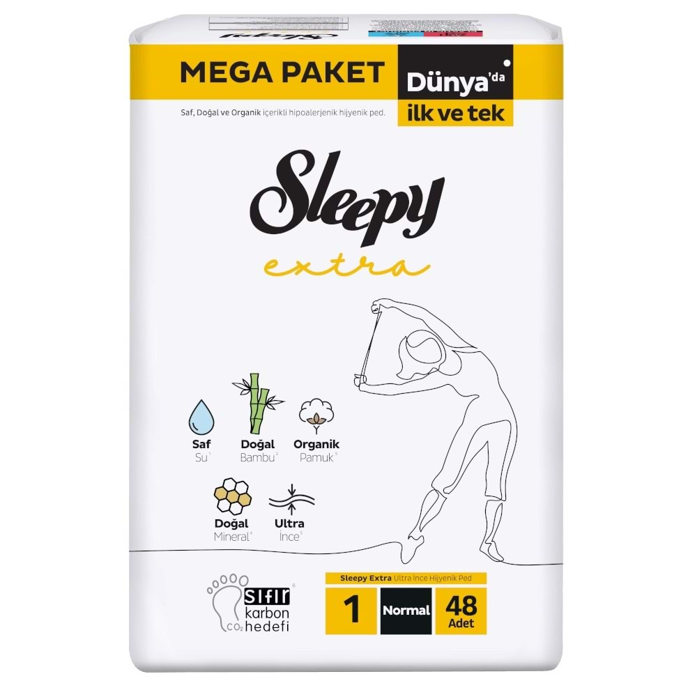 Sleepy Extra Hijyenik Ped Normal 288 Adet Mega Pk (6PK*48)