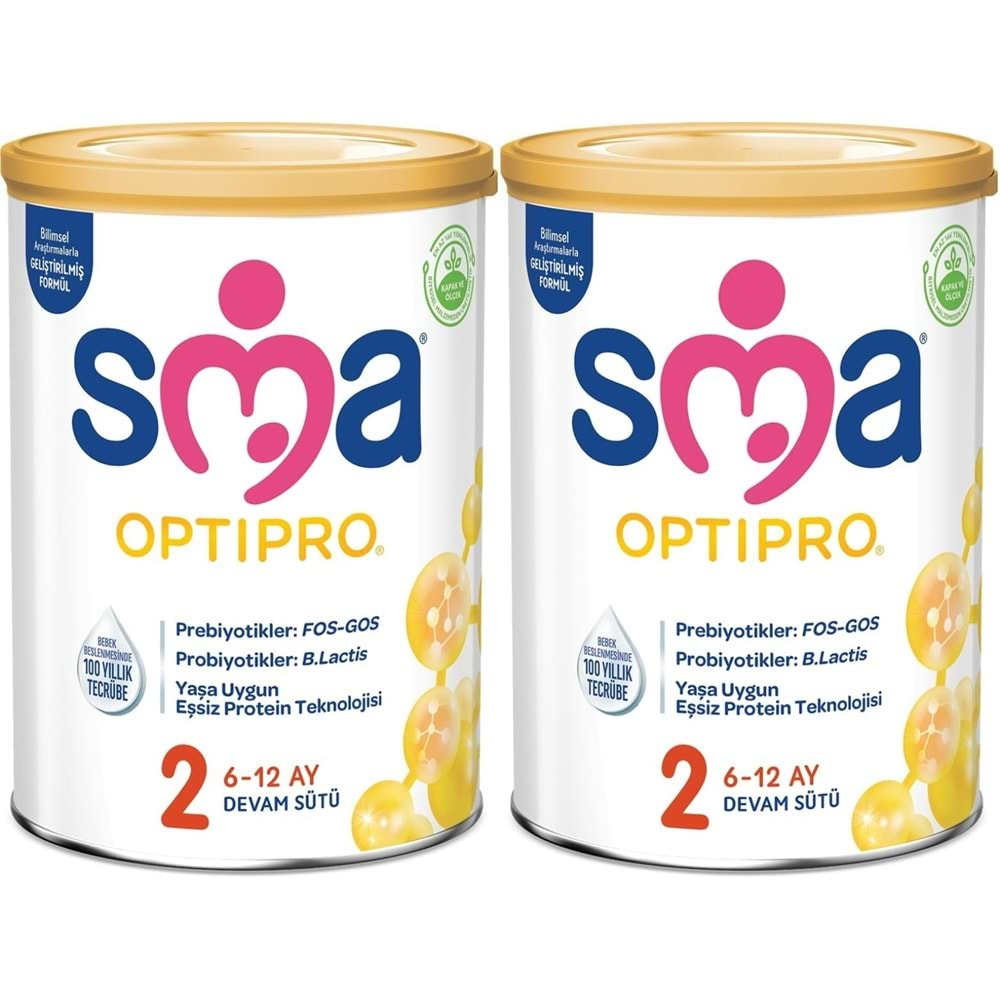 Sma Optipro 800GR No:2 Devam Sütü (6-12 Ay) (2 Li Set)