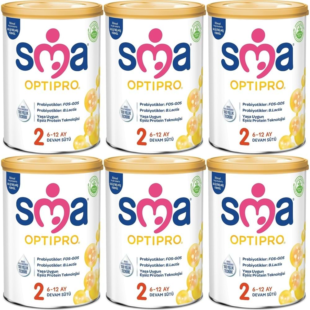 Sma Optipro 800GR No:2 Devam Sütü (6-12 Ay) (6 Lı Set)