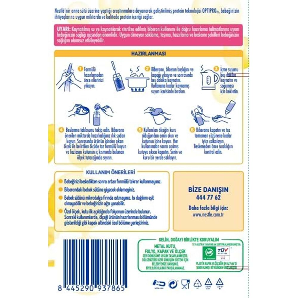 Sma Optipro 400GR No:1 Bebek Sütü (0-6 Ay) (12 Li Set)