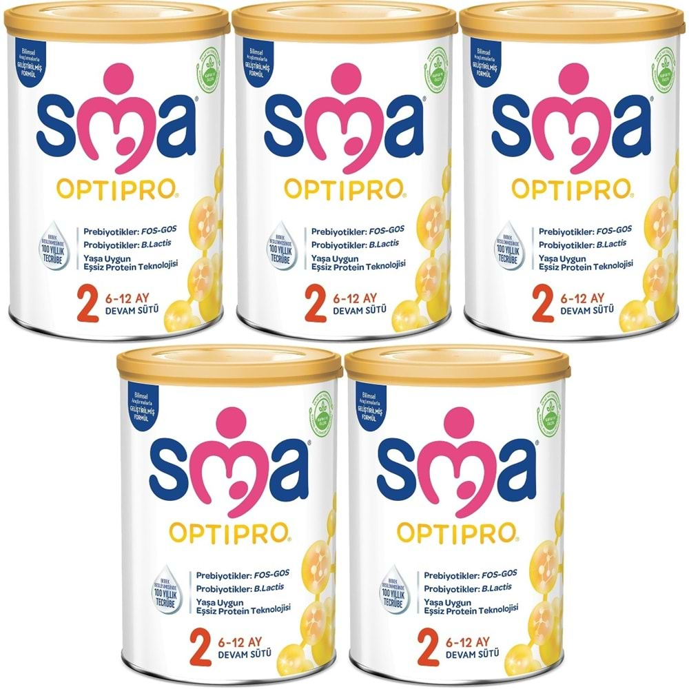 Sma Optipro 400GR No:2 Devam Sütü (6-12 Ay) (5 Li Set)