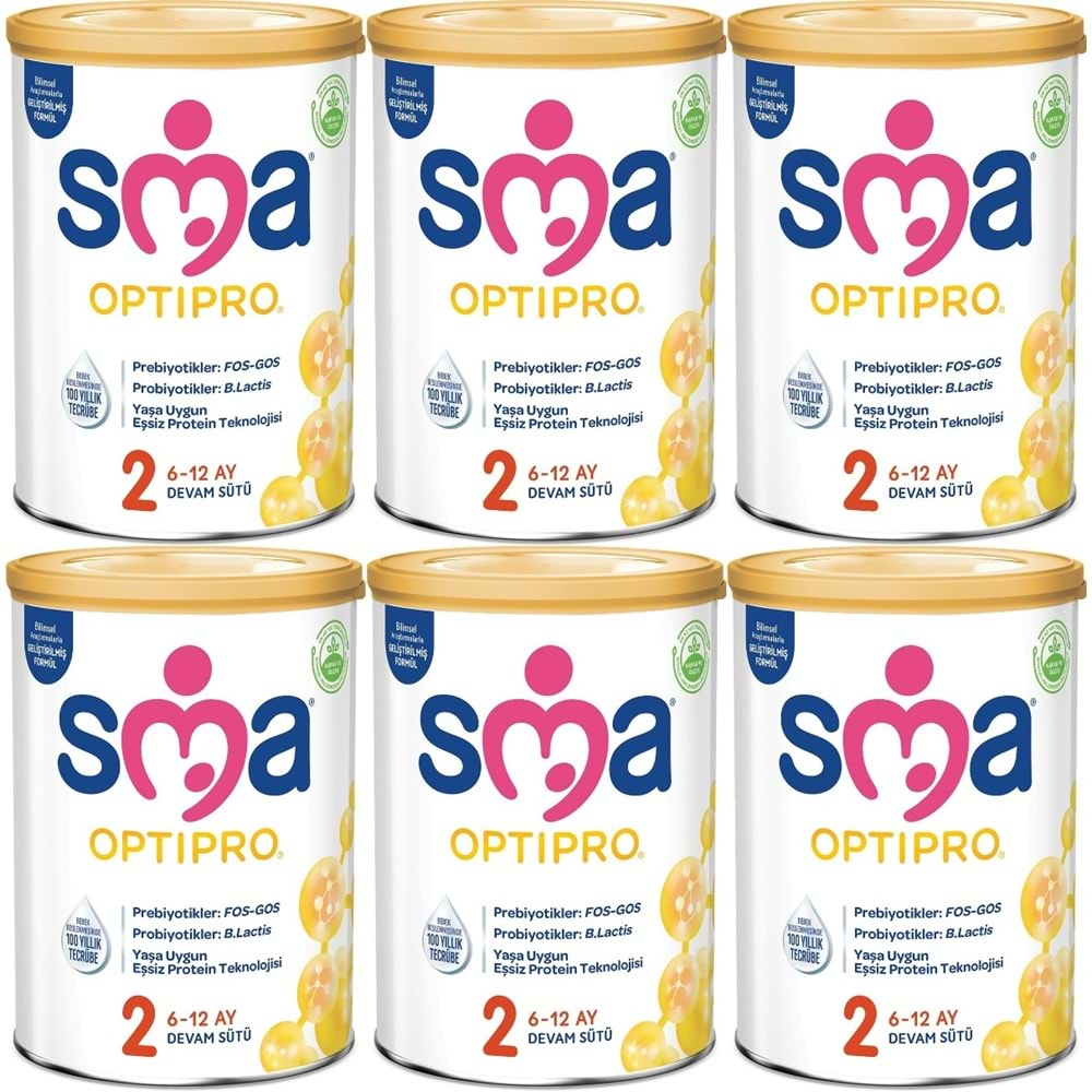 Sma Optipro 400GR No:2 Devam Sütü (6-12 Ay) (6 Lı Set)