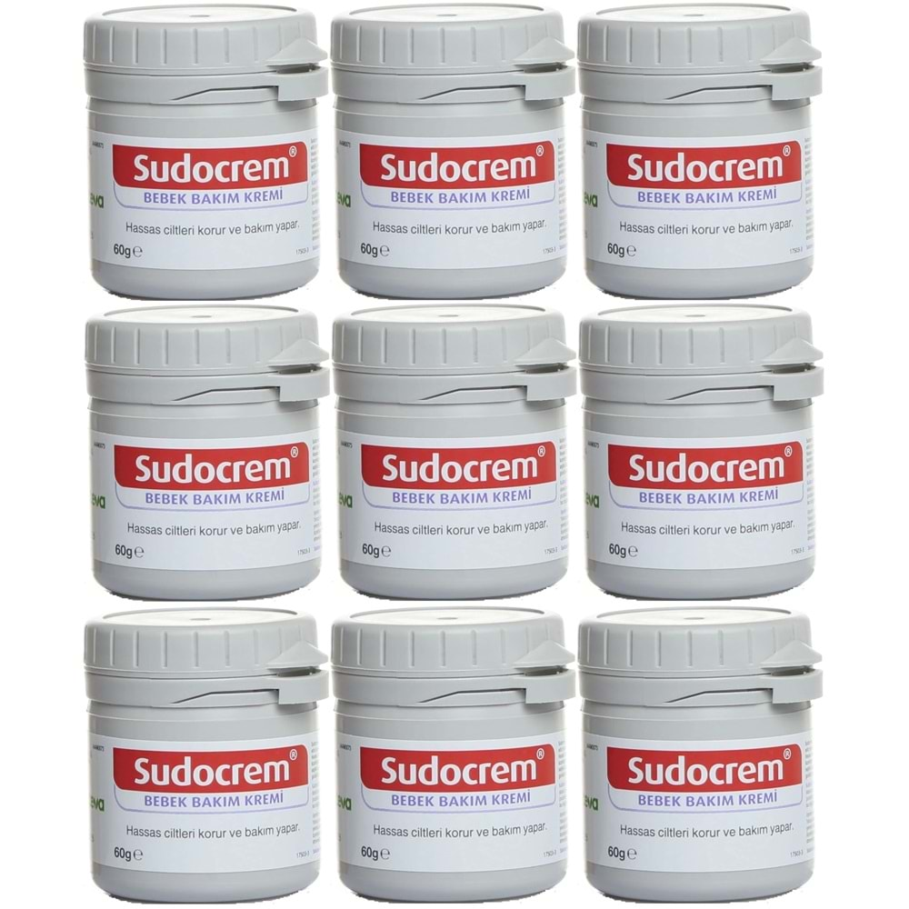 Sudocrem Cilt Bebek Bakım - Pişik Kremi 60GR (9 Lu Set)