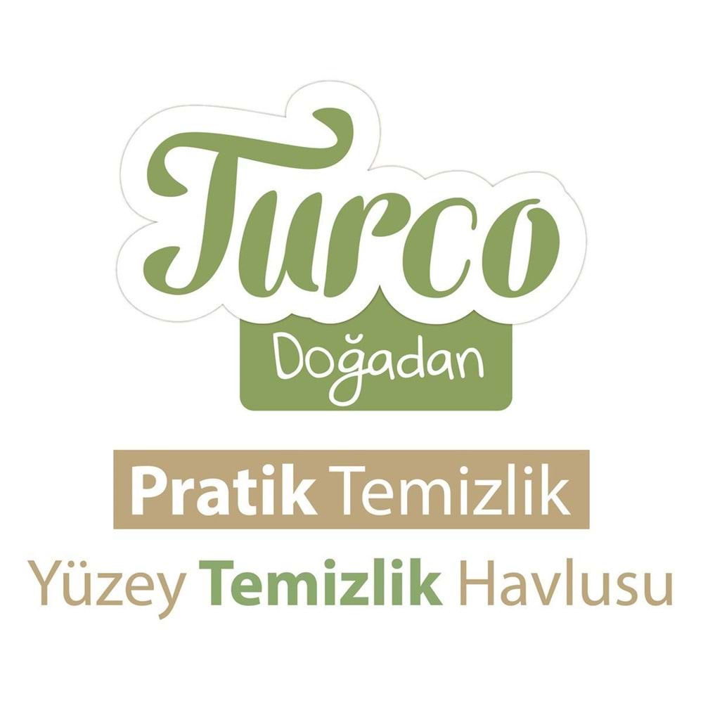 Turco Doğadan Pratik Yüzey Temizlik Havlusu 100 Yaprak Yeşil Sabun/Yeşil Çam (9 Lu Set) 900 Yaprak