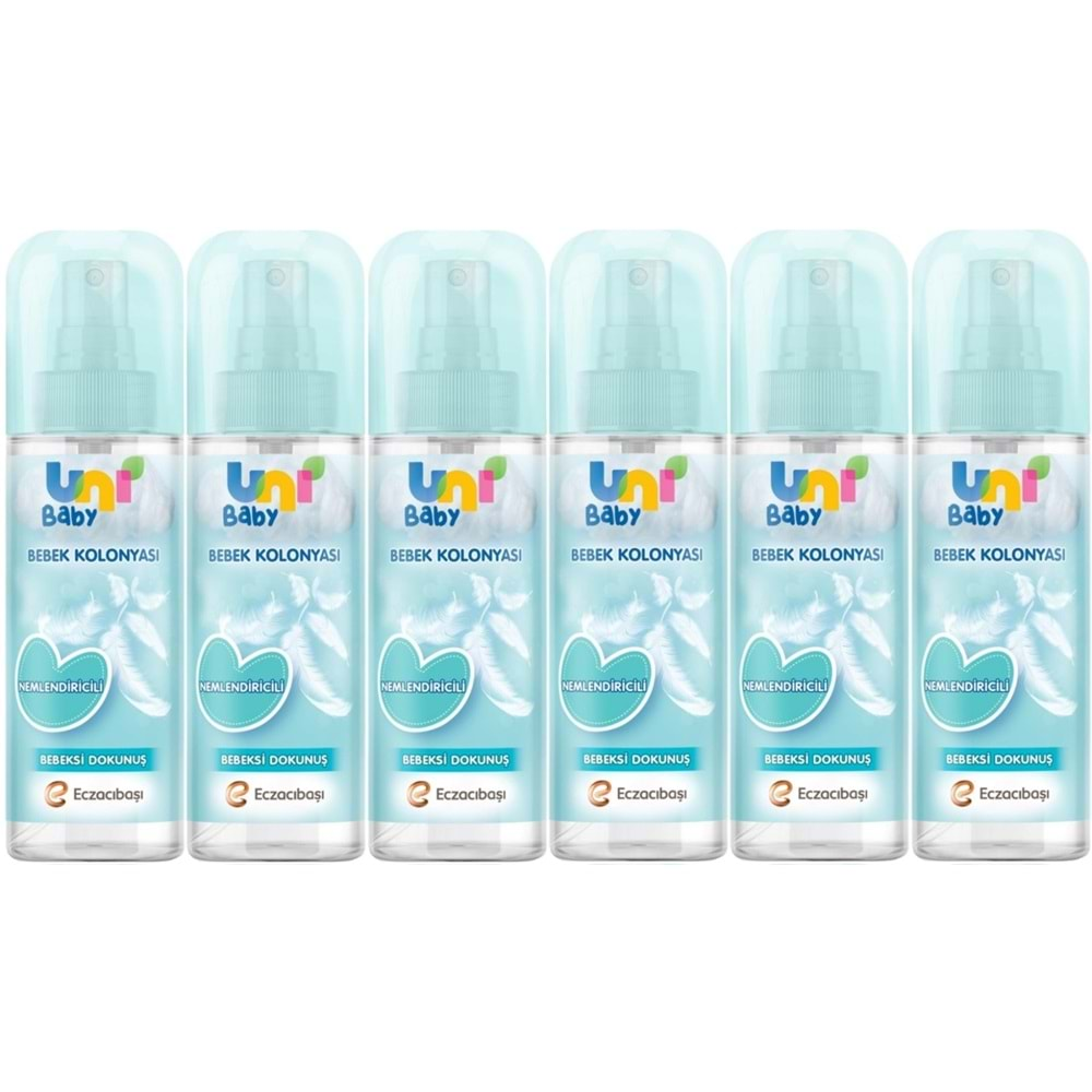 Uni Baby Bebek Kolonyası 150ML Nemlendiricili/Bebeksi Dokunuş (6 Lı Set)